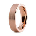 Fashion 6mm Rose Gold Tungsten Steel Ring Rose Gold Jewelry